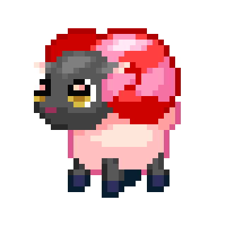 Thumbnail for gallery item "sheep_comparison.png". It depicts a small sheep with red curled horns.