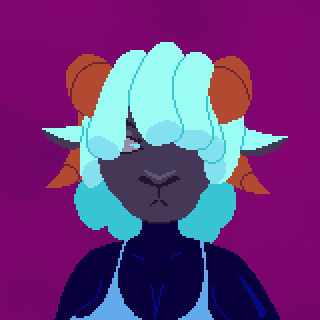 Thumbnail for gallery item "stopsign2.png". It depicts a close-up of an anthropomorphic sheep.