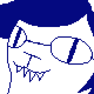 Thumbnail for gallery item "business_manticore.png". It depicts a close-up of the Business Manticore from Undertale.