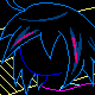 Thumbnail for gallery item "style_test_bg.png". It depicts a close-up of Kris from Deltarune.